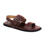 Leo Crossover Vegan Leather Brown Men Sandals