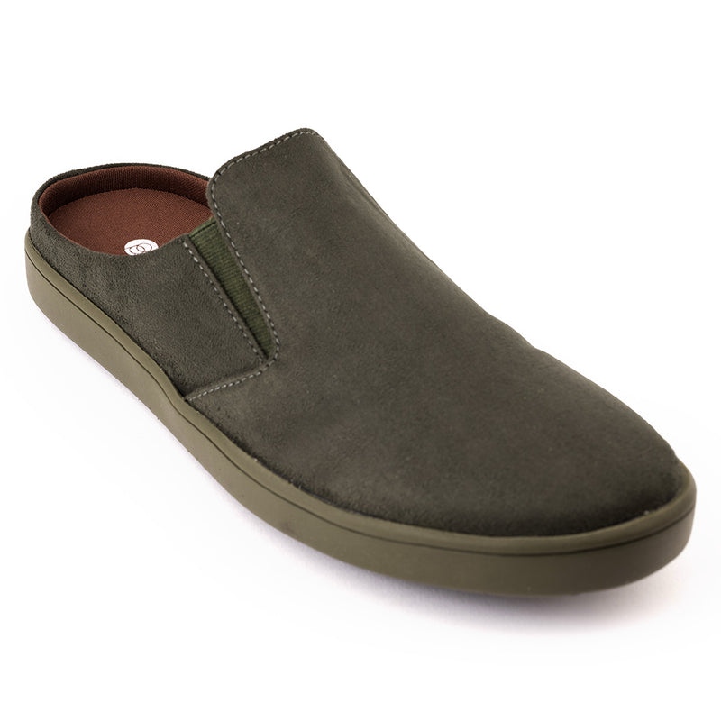 Nest Mules Vegan Suede Green Women Slip-ons