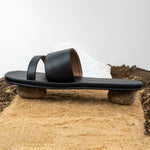 Tev Cloak Vegan Leather Black Men Slides