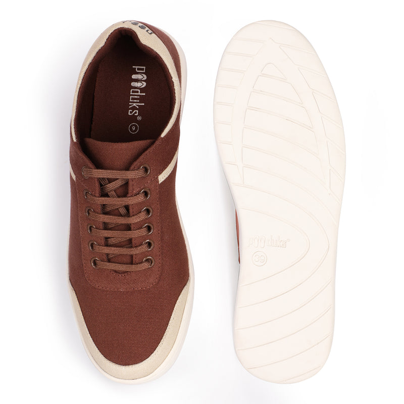 Dan Eco-Sole Sneakers Brown and Beige Women