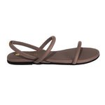 Lily Dual-Strap Vegan Leather Brown Women Sandals