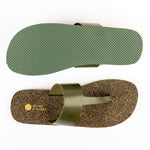 Eso Thong-Strap Cork Green Women Slides