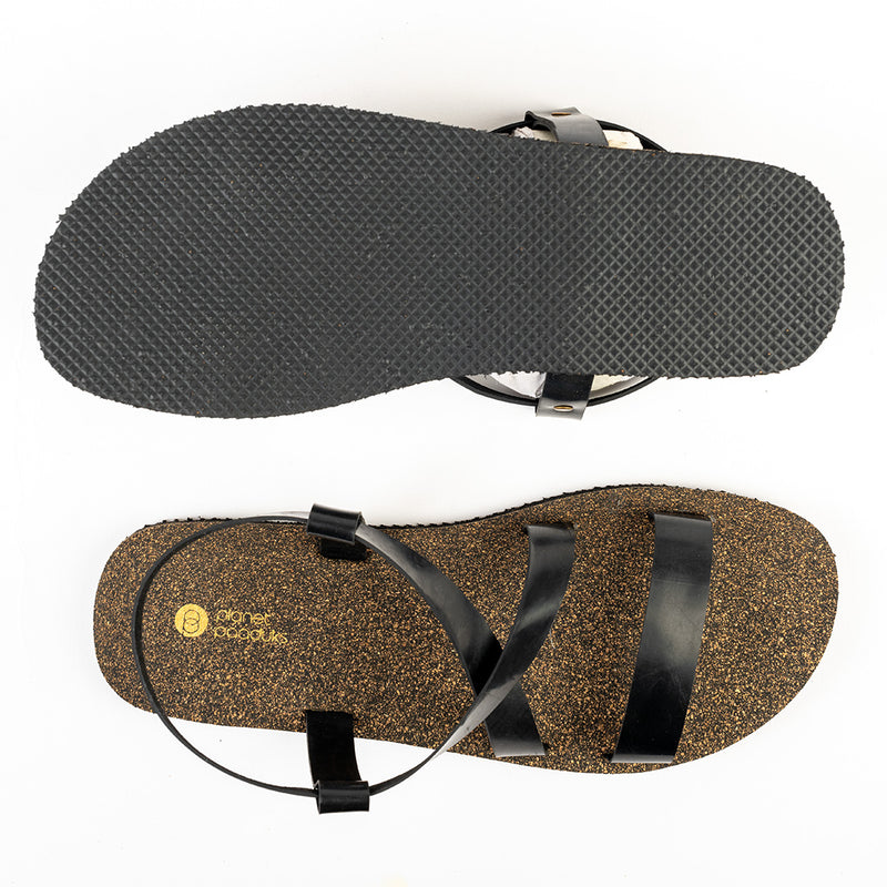 Calor Crossover Cork Black Men Sandals