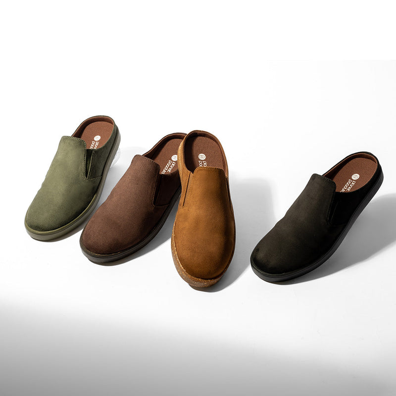 Nest Mules Vegan Suede Green Men Slip-ons Thrift Edit