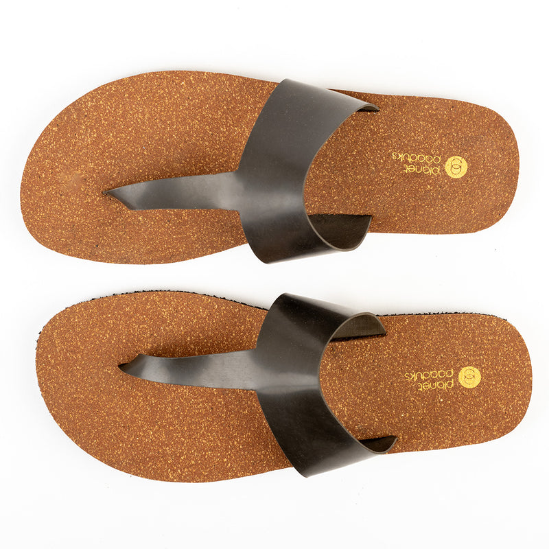 Eso Thong-Strap Cork Brown Men Slides