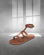 Saba T-Strap Vegan Leather Tan Sandals