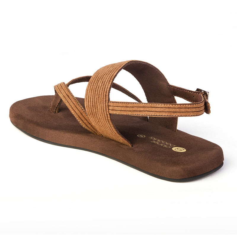 Hiver Luxe - Thong-Strap Corduroy Brown Men Sandals