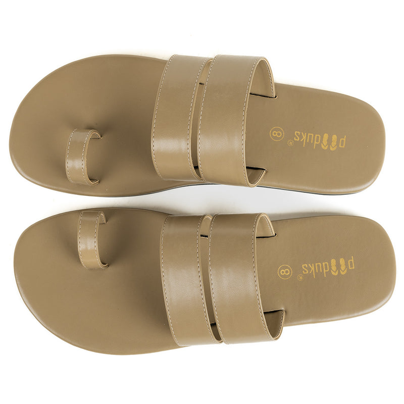 Uri Toe-Ring Vegan Leather Slides Men