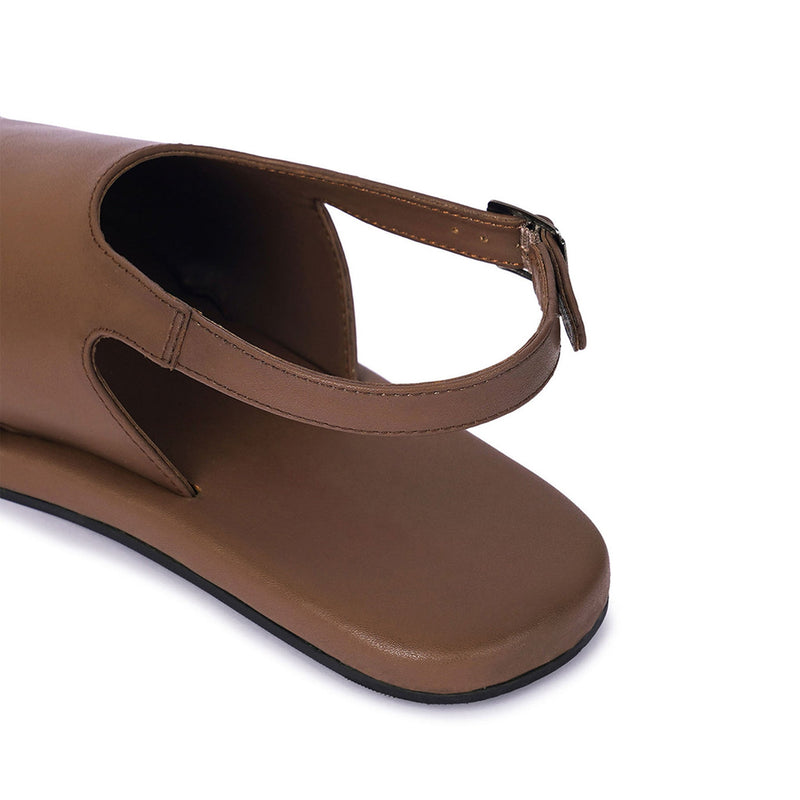 Nas Cloak Vegan Leather Brown Sandals Men Thrift Edit