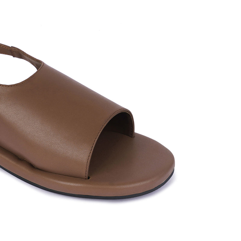 Nas Cloak Vegan Leather Brown Sandals Men