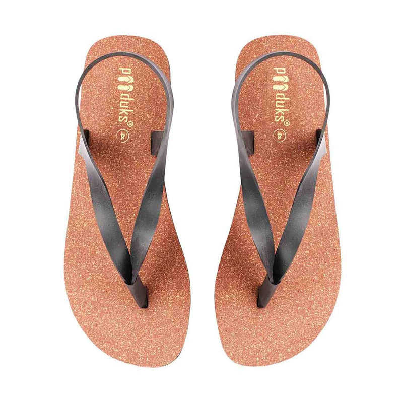 Omi Thong-Strap Cork Brown Sandals Women