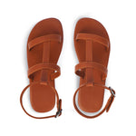 Saba T-Strap Vegan Leather Tan Sandals