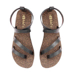 Zee Slingback Cork Black Sandals Women