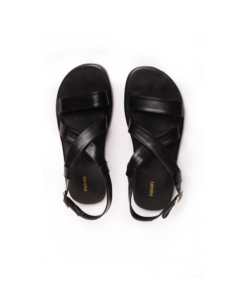 Calor Black | Casual Sandals for Men - Paaduks