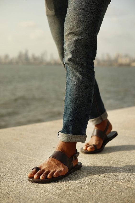 Zoo Dark Brown | Casual Sandals for Men - Paaduks